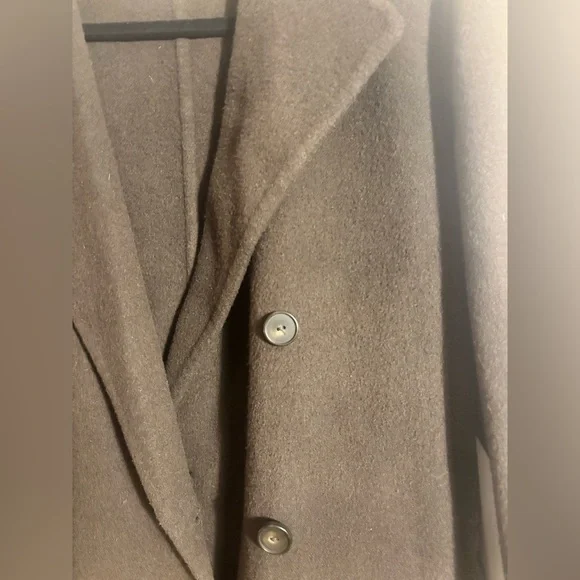 new Vince Wool-Blend Double-Breasted Long Coat deep espresso - Picture 9 of 10